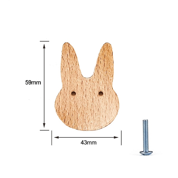 PandaHall Wood Drawer Knobs, Cabinet Handle, with Screw, Rabbit, 59x43mm Wood Rabbit Orange
PandaHall Wood Drawer Knobs, Cabinet Handle, with Screw, Rabbit, 59x43mm Wood Rabbit Orange