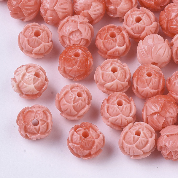 PandaHall Synthetic Coral Beads, Dyed, Two Tone, Lotus, Light Coral, 10x10.5mm, Hole: 1.6mm Synthetic Coral Flower Red
PandaHall Synthetic Coral Beads, Dyed, Two Tone, Lotus, Light Coral, 10x10.5mm, Hole: 1.6mm Synthetic Coral Flower Red
