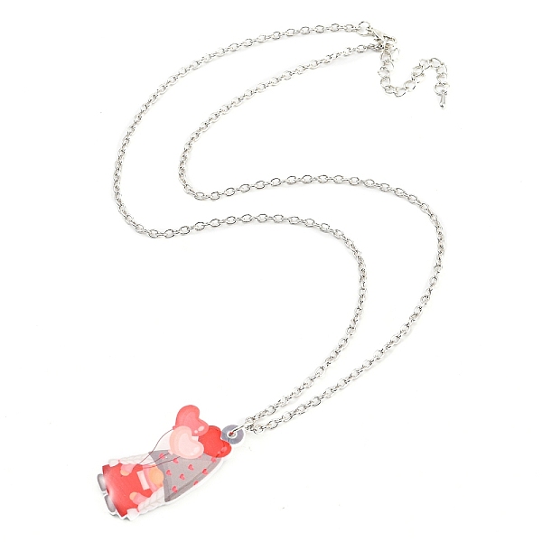 PandaHall Valentine's Day Acrylic Pendant Necklace with Zinc Alloy Chains, Gnome with Heart, Salmon, 22.36 inch(56.8cm), Pendant: 43x28mm..., Red
PandaHall Valentine's Day Acrylic Pendant Necklace with Zinc Alloy Chains, Gnome with Heart, Salmon, 22.36 inch(56.8cm), Pendant: 43x28mm..., Red