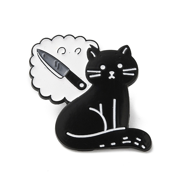 PandaHall Cat & Knife Enamel Pins, Alloy Brooch for Backpack Clothes, Black, 28.5x31x1.5mm Alloy+Enamel Cat Shape
PandaHall Cat & Knife Enamel Pins, Alloy Brooch for Backpack Clothes, Black, 28.5x31x1.5mm Alloy+Enamel Cat Shape