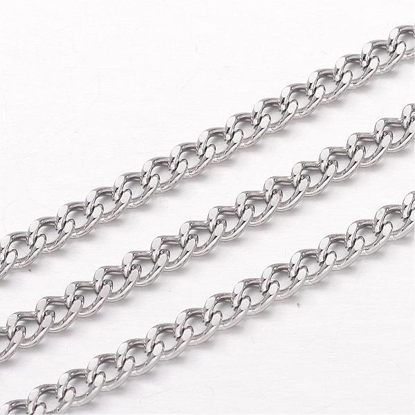 PandaHall 304 Stainless Steel Curb Chains, Twisted Chains, Unwelded, Faceted, Stainless Steel Color, 4x3x0.8mm 304 Stainless Steel
PandaHall 304 Stainless Steel Curb Chains, Twisted Chains, Unwelded, Faceted, Stainless Steel Color, 4x3x0.8mm 304 Stainless Steel