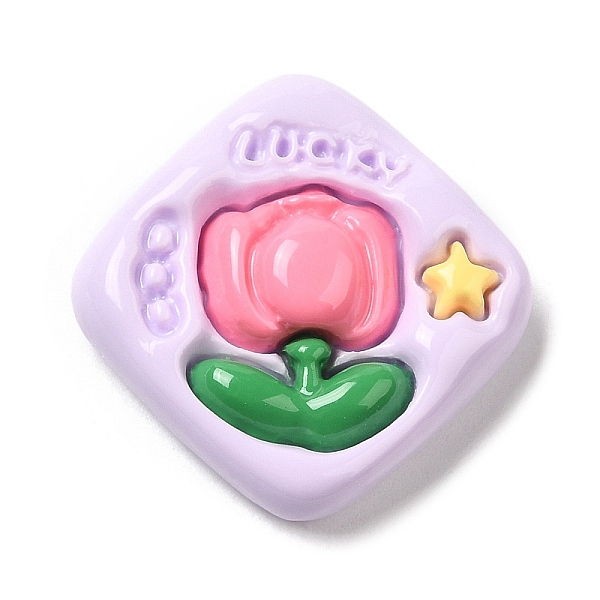 PandaHall Opaque Flower Resin Cabochons, Geometric Cabochons, Rhombus, 27.5x27.5x7mm Resin Rhombus
PandaHall Opaque Flower Resin Cabochons, Geometric Cabochons, Rhombus, 27.5x27.5x7mm Resin Rhombus