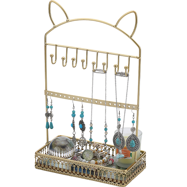 PandaHall SUNNYCLUE Cat Jewelry Holder Jewelry Stand Organizer 2-Tier Earring Holder Organizer with 20 Holes 8 Hanging Hooks Necklace...
PandaHall SUNNYCLUE Cat Jewelry Holder Jewelry Stand Organizer 2-Tier Earring Holder Organizer with 20 Holes 8 Hanging Hooks Necklace...