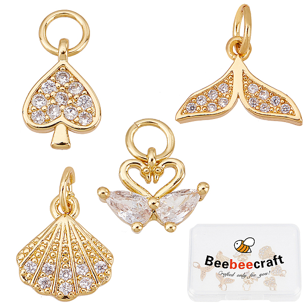 PandaHall Beebeecraft 8Pcs 4 Style Brass Micro Pave Clear Cubic Zirconia Charms, Mixed Shapes, Golden, 2pcs/style Brass+Cubic Zirconia Mixed...
PandaHall Beebeecraft 8Pcs 4 Style Brass Micro Pave Clear Cubic Zirconia Charms, Mixed Shapes, Golden, 2pcs/style Brass+Cubic Zirconia Mixed...