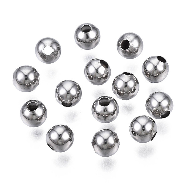 PandaHall Round 304 Stainless Steel Beads, for Jewelry Craft Making, Stainless Steel Color, 5x5mm, Hole: 1.6mm 304 Stainless Steel Round
PandaHall Round 304 Stainless Steel Beads, for Jewelry Craft Making, Stainless Steel Color, 5x5mm, Hole: 1.6mm 304 Stainless Steel Round