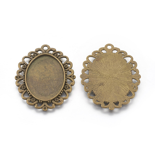 PandaHall Alloy Rhinestone Pendant Cabochon Settings, Cadmium Free & Lead Free, DIY Findings for Jewelry Making, Oval, Antique Bronze Color...
PandaHall Alloy Rhinestone Pendant Cabochon Settings, Cadmium Free & Lead Free, DIY Findings for Jewelry Making, Oval, Antique Bronze Color...