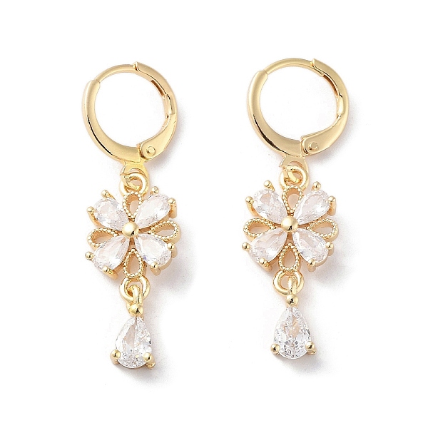 PandaHall Flower Rack Plating Golden Brass Dangle Leverback Earrings, with Cubic Zirconia for Women, Clear, 36.5x10.5mm Brass Flower Clear
PandaHall Flower Rack Plating Golden Brass Dangle Leverback Earrings, with Cubic Zirconia for Women, Clear, 36.5x10.5mm Brass Flower Clear