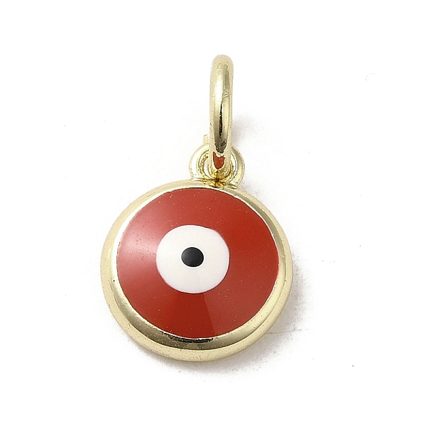 PandaHall Brass Enamel Charms, with Jump Ring, Real 18K Gold Plated, Flat Round with Evil Eye Charm, FireBrick, 11x9x3.5mm, Hole: 3.6mm..., Red
PandaHall Brass Enamel Charms, with Jump Ring, Real 18K Gold Plated, Flat Round with Evil Eye Charm, FireBrick, 11x9x3.5mm, Hole: 3.6mm..., Red
