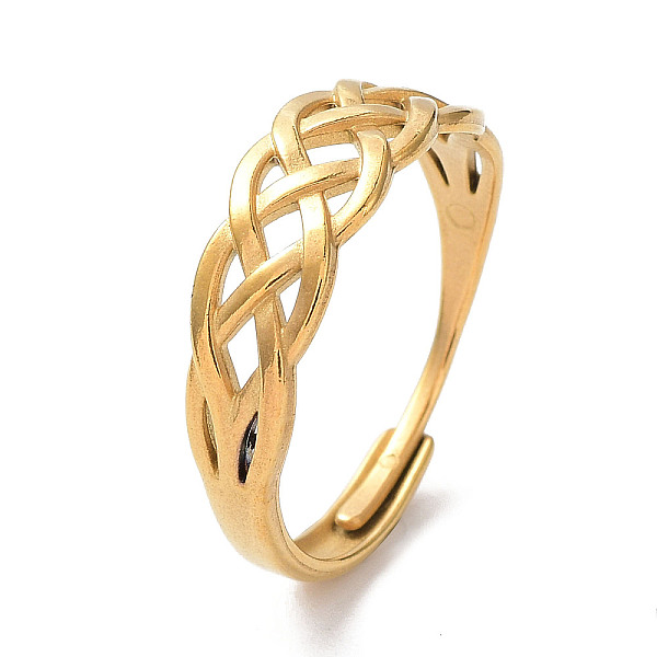 PandaHall Ion Plating(IP) 304 Stainless Steel Hollow Sailor's Knot Adjustable Rings, Golden, Inner Diameter: 18.4mm 304 Stainless Steel Ring
PandaHall Ion Plating(IP) 304 Stainless Steel Hollow Sailor's Knot Adjustable Rings, Golden, Inner Diameter: 18.4mm 304 Stainless Steel Ring