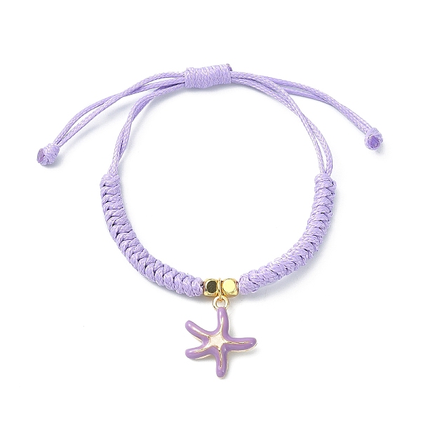 PandaHall Starfish Shape Alloy Enamel Pendant Bracelets, Adjustable Waxed Polyester Braided Cord Bracelets, for Women, Lilac, 0.12cm, Inner..., Purple
PandaHall Starfish Shape Alloy Enamel Pendant Bracelets, Adjustable Waxed Polyester Braided Cord Bracelets, for Women, Lilac, 0.12cm, Inner..., Purple