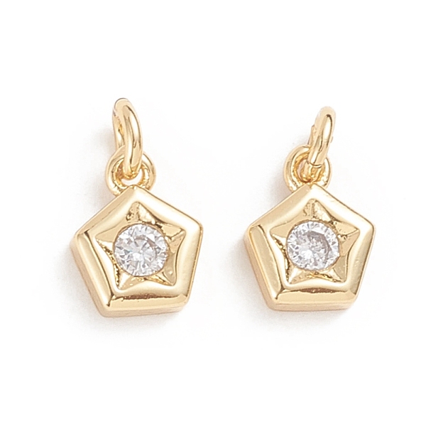 PandaHall Brass Micro Pave Cubic Zirconia Pendants, with Jump Ring, Long-Lasting Plated, Star, Clear, Golden, 8x6.8x2.5mm, Hole: 2.5mm...
PandaHall Brass Micro Pave Cubic Zirconia Pendants, with Jump Ring, Long-Lasting Plated, Star, Clear, Golden, 8x6.8x2.5mm, Hole: 2.5mm...