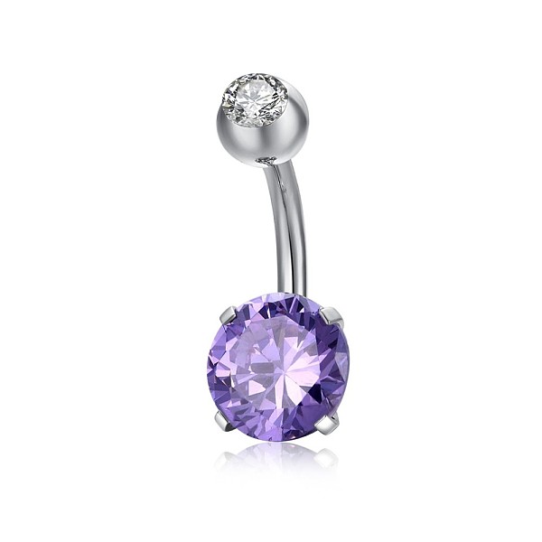 PandaHall Piercing Jewelry, Brass Cubic Zirconia Navel Ring, Belly Rings, with 304 Stainless Steel Bar, Lead Free & Cadmium Free, Flat Round..., Purple
PandaHall Piercing Jewelry, Brass Cubic Zirconia Navel Ring, Belly Rings, with 304 Stainless Steel Bar, Lead Free & Cadmium Free, Flat Round..., Purple