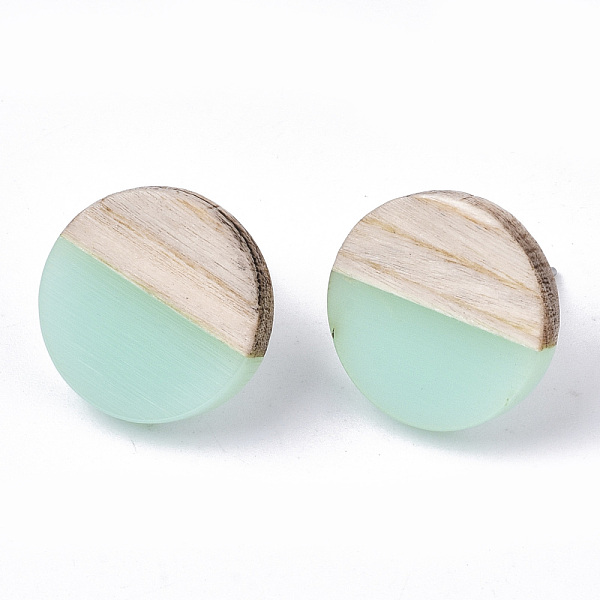 PandaHall Resin & Wood Stud Earrings, with 304 Stainless Steel Pin, Flat Round, Aquamarine, 15mm, Pin: 0.7mm Resin Flat Round Green
PandaHall Resin & Wood Stud Earrings, with 304 Stainless Steel Pin, Flat Round, Aquamarine, 15mm, Pin: 0.7mm Resin Flat Round Green