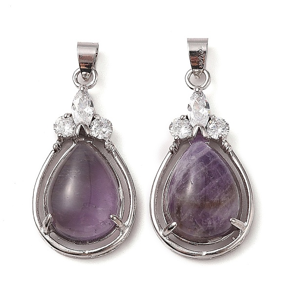 PandaHall Natural Amethyst Pendants, Rack Plating Platinum Tone Brass Teardrop Charms with Crystal Rhinestone, Cadmium Free & Lead Free..., Clear
PandaHall Natural Amethyst Pendants, Rack Plating Platinum Tone Brass Teardrop Charms with Crystal Rhinestone, Cadmium Free & Lead Free..., Clear