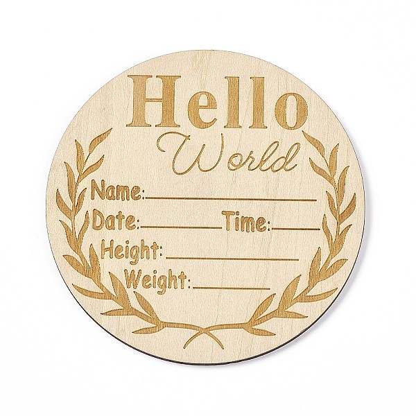 PandaHall Wooden Hello World Baby Photo Props, Birth Announcement Plaques, Wooden Growth Milestone Signs, Flat Round, 9.9x0.3cm Wood Flat...
PandaHall Wooden Hello World Baby Photo Props, Birth Announcement Plaques, Wooden Growth Milestone Signs, Flat Round, 9.9x0.3cm Wood Flat...