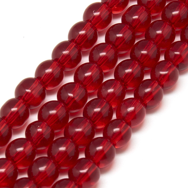 PandaHall Glass Beads Strands, Round, Red, about 10mm in diameter, hole: 1mm, about 30pcs/strand, 12 inch Glass Round Pink
PandaHall Glass Beads Strands, Round, Red, about 10mm in diameter, hole: 1mm, about 30pcs/strand, 12 inch Glass Round Pink