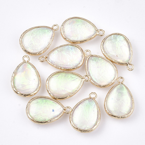 PandaHall Resin Pendants, with Brass Findings, teardrop, Golden, Colorful, 23x15~15.5x7mm, Hole: 1.6mm Brass+Resin Teardrop
PandaHall Resin Pendants, with Brass Findings, teardrop, Golden, Colorful, 23x15~15.5x7mm, Hole: 1.6mm Brass+Resin Teardrop