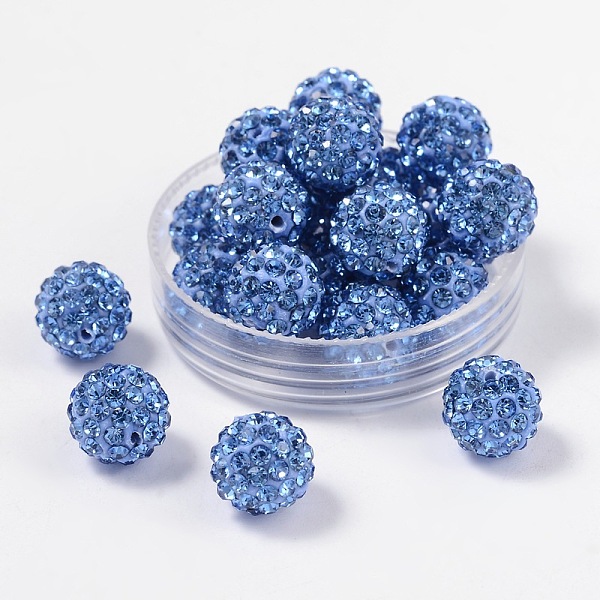 PandaHall Pave Disco Ball Beads, Polymer Clay Rhinestone Beads, Grade A, Round, Light Sapphire, PP14(2~2.1mm), 10mm, Hole: 1.0~1.2mm Polymer..., Blue
PandaHall Pave Disco Ball Beads, Polymer Clay Rhinestone Beads, Grade A, Round, Light Sapphire, PP14(2~2.1mm), 10mm, Hole: 1.0~1.2mm Polymer..., Blue