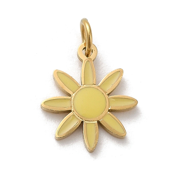 PandaHall 304 Stainless Steel Charms, with Enamel and Jump Ring, Real 14K Gold Plated, Flower Charm, Light Khaki, 12x10x1mm, Hole: 2.6mm...
PandaHall 304 Stainless Steel Charms, with Enamel and Jump Ring, Real 14K Gold Plated, Flower Charm, Light Khaki, 12x10x1mm, Hole: 2.6mm...