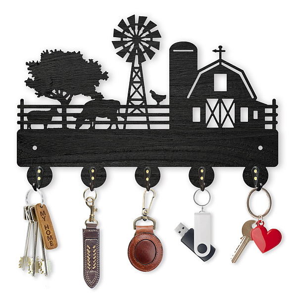 PandaHall Farm Cow Sheep Coat Rack Wall Mounted Wood Farmhouse Animal Key Hanger Wall Art Decor 11.8×7.9inch 5 Alloy Hooks Black Key Rack...
PandaHall Farm Cow Sheep Coat Rack Wall Mounted Wood Farmhouse Animal Key Hanger Wall Art Decor 11.8×7.9inch 5 Alloy Hooks Black Key Rack...