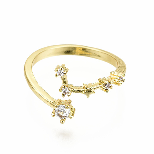 PandaHall Brass Micro Pave Clear Cubic Zirconia Cuff Rings, Open Rings, Nickel Free, 12 Constellation/Zodiac Sign, Real 16K Gold Plated...
PandaHall Brass Micro Pave Clear Cubic Zirconia Cuff Rings, Open Rings, Nickel Free, 12 Constellation/Zodiac Sign, Real 16K Gold Plated...
