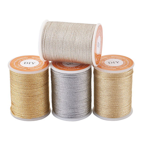 PandaHall Polyester Braided Cord, with Metallic Cord, Mixed Color, 1mm, about 7m/roll, 4 colors, 1roll/color, 4rolls/set Polyester..., Multicolor
PandaHall Polyester Braided Cord, with Metallic Cord, Mixed Color, 1mm, about 7m/roll, 4 colors, 1roll/color, 4rolls/set Polyester..., Multicolor