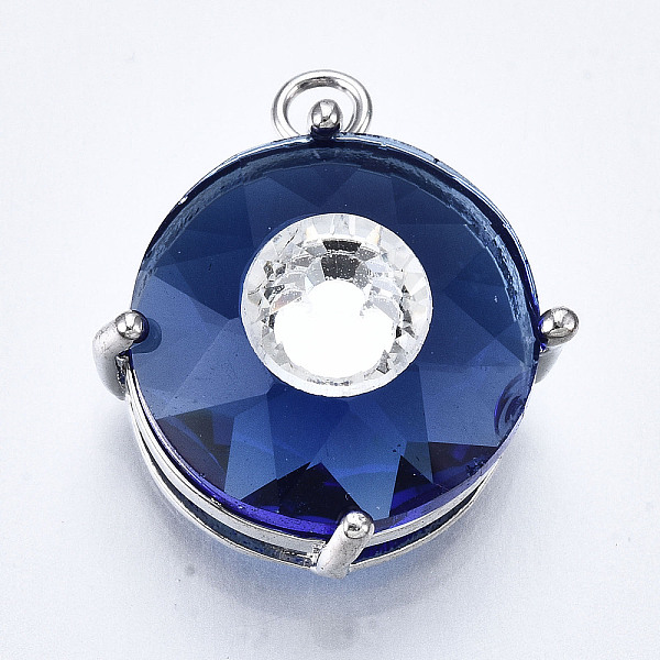 PandaHall Transparent Faceted Glass Pendants, with Brass Prong Settings, Flat Round with Eye, Platinum, Blue, 19x16x10mm, Hole: 1.8mm...
PandaHall Transparent Faceted Glass Pendants, with Brass Prong Settings, Flat Round with Eye, Platinum, Blue, 19x16x10mm, Hole: 1.8mm...