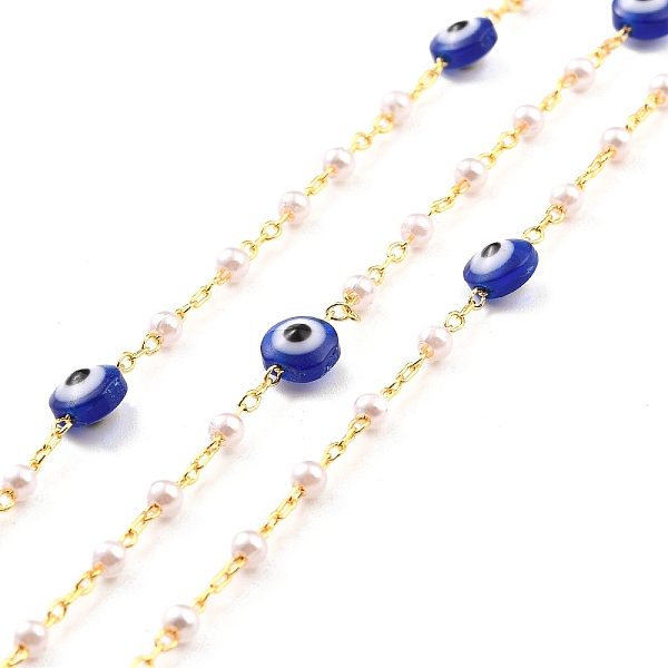 PandaHall Handmade Brass Link Chains, with Round Beads, Long-Lasting Plated, Soldered, with Spool, Beads with Glass, Golden, 6x4mm...
PandaHall Handmade Brass Link Chains, with Round Beads, Long-Lasting Plated, Soldered, with Spool, Beads with Glass, Golden, 6x4mm...