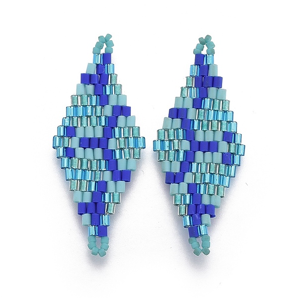 PandaHall MIYUKI & TOHO Handmade Japanese Seed Beads Links, Loom Pattern, Rhombus, Deep Sky Blue, 40~41.5x16~16.7x1.7~1.8mm, Hole: 1.4~1.5mm...
PandaHall MIYUKI & TOHO Handmade Japanese Seed Beads Links, Loom Pattern, Rhombus, Deep Sky Blue, 40~41.5x16~16.7x1.7~1.8mm, Hole: 1.4~1.5mm...