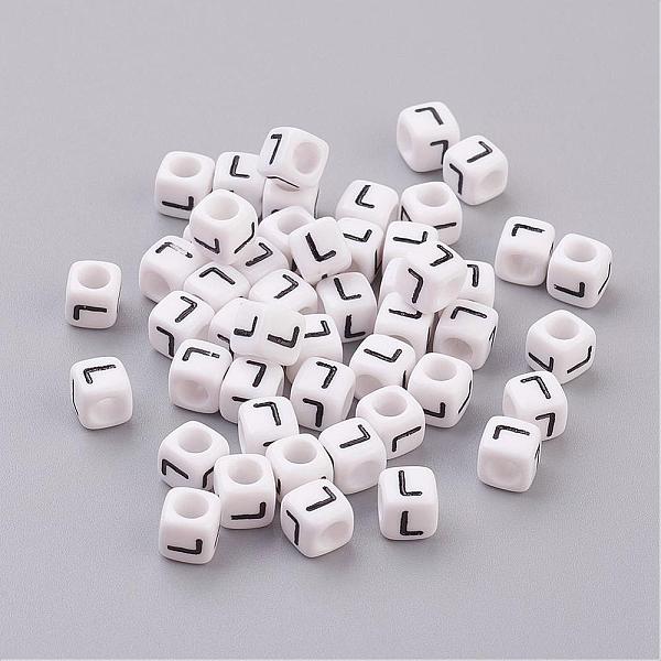 PandaHall Acrylic Horizontal Hole Letter Beads, Cube, White, Letter L, Size: about 6mm wide, 6mm long, 6mm high, hole: about 3.2mm, about...
PandaHall Acrylic Horizontal Hole Letter Beads, Cube, White, Letter L, Size: about 6mm wide, 6mm long, 6mm high, hole: about 3.2mm, about...
