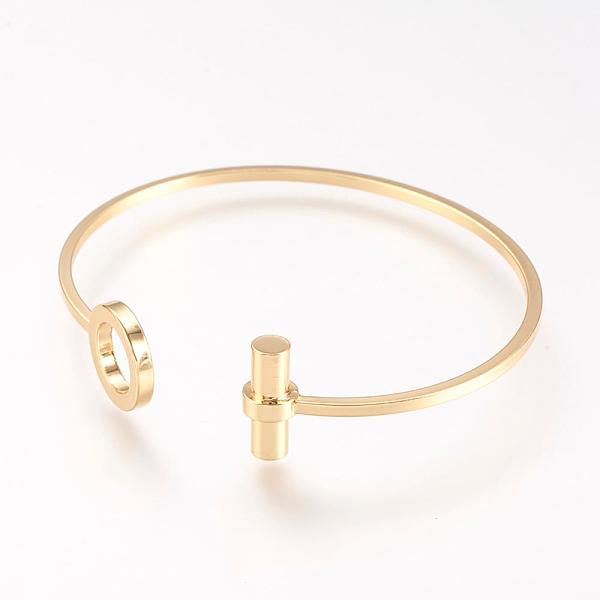 PandaHall Brass Cuff Bangle, Real 18K Gold Plated, 1-3/4 inchx2-1/4 inch(46x57mm) Brass
PandaHall Brass Cuff Bangle, Real 18K Gold Plated, 1-3/4 inchx2-1/4 inch(46x57mm) Brass