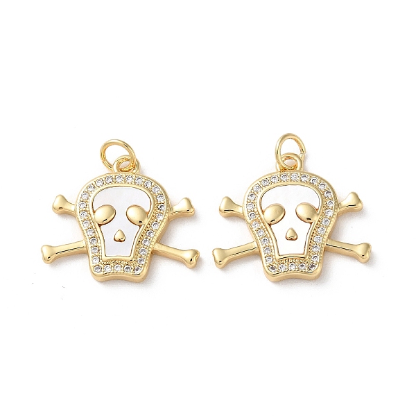 PandaHall Brass Micro Pave Cubic Zirconia Pendants, with Shell, Real 18K Gold Plated, Skull, Clear, 17x20.5x3mm, Hole: 3mm Brass+Cubic...
PandaHall Brass Micro Pave Cubic Zirconia Pendants, with Shell, Real 18K Gold Plated, Skull, Clear, 17x20.5x3mm, Hole: 3mm Brass+Cubic...