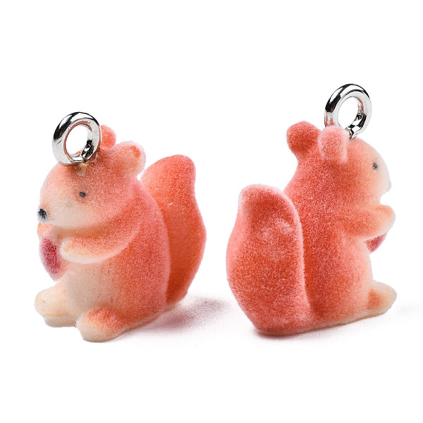 PandaHall Flocky Resin Pendants, with Platinum Plated Iron Loops, Squirrel, Light Salmon, 18x15.5x8mm, Hole: 2.5mm Iron+Resin Other Animal
PandaHall Flocky Resin Pendants, with Platinum Plated Iron Loops, Squirrel, Light Salmon, 18x15.5x8mm, Hole: 2.5mm Iron+Resin Other Animal