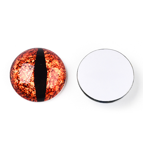 PandaHall Glass Cabochons, Half Round with Evil Eye, Vertical Pupil, Coral, 20x6.5mm Glass Half Round Red
PandaHall Glass Cabochons, Half Round with Evil Eye, Vertical Pupil, Coral, 20x6.5mm Glass Half Round Red