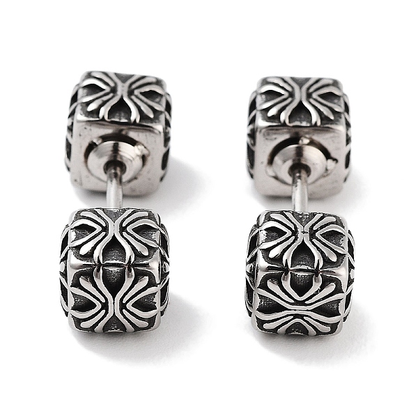 PandaHall Textured Cube 316 Surgical Stainless Steel Stud Earrings, Ear False Plugs for Women Men, Antique Silver, 7x7mm 316 Surgical...
PandaHall Textured Cube 316 Surgical Stainless Steel Stud Earrings, Ear False Plugs for Women Men, Antique Silver, 7x7mm 316 Surgical...