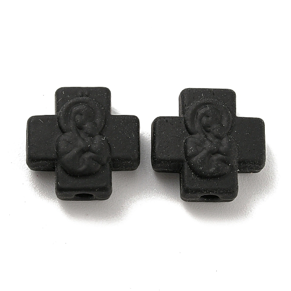 PandaHall Spray Painted Alloy Beads, Rubberized Style, Cross with Saint, Religion, Black, 13x13x6mm, Hole: 2mm Alloy Cross Black
PandaHall Spray Painted Alloy Beads, Rubberized Style, Cross with Saint, Religion, Black, 13x13x6mm, Hole: 2mm Alloy Cross Black