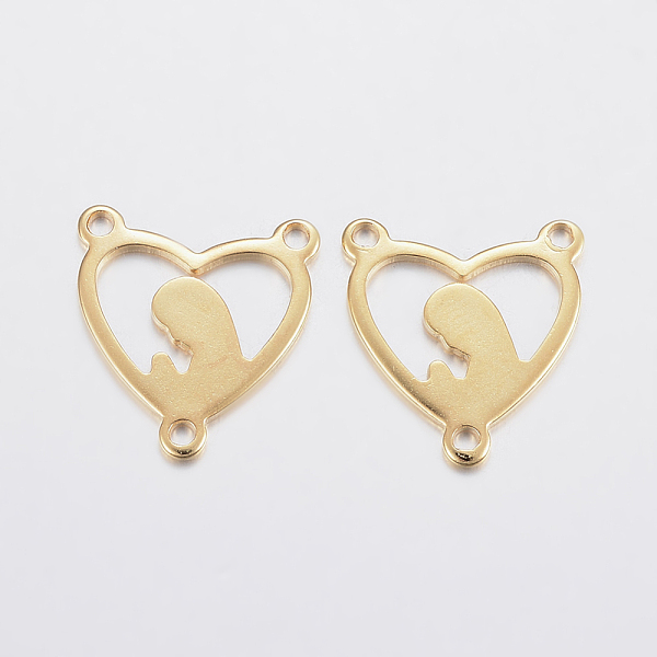 PandaHall 304 Stainless Steel Chandelier Component Links, 3 Loop Connectors, Heart with Woman, Golden, 16.5x15x1mm, Hole: 1.2mm 304...
PandaHall 304 Stainless Steel Chandelier Component Links, 3 Loop Connectors, Heart with Woman, Golden, 16.5x15x1mm, Hole: 1.2mm 304...