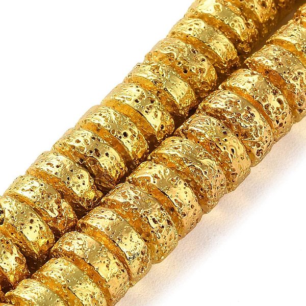 PandaHall Electroplated Natural Lava Rock Beads Strands, Disc, Heishi Beads, Golden Plated, 9x4mm, Hole: 1.4mm, about 100pcs/strand, 15.98''...
PandaHall Electroplated Natural Lava Rock Beads Strands, Disc, Heishi Beads, Golden Plated, 9x4mm, Hole: 1.4mm, about 100pcs/strand, 15.98''...