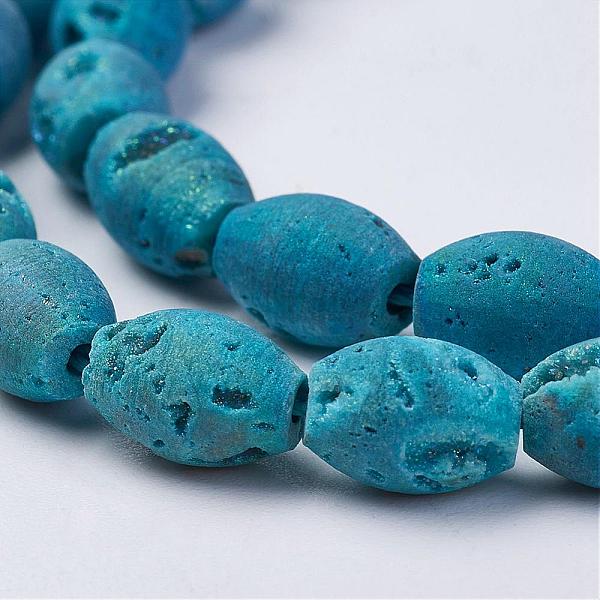 PandaHall Electroplated Natural Druzy Geode Agate Bead Strands, Drum, Light Blue, 8~8.5x6mm, Hole: 1mm, about 24pcs/strand, 7.87 inch...
PandaHall Electroplated Natural Druzy Geode Agate Bead Strands, Drum, Light Blue, 8~8.5x6mm, Hole: 1mm, about 24pcs/strand, 7.87 inch...