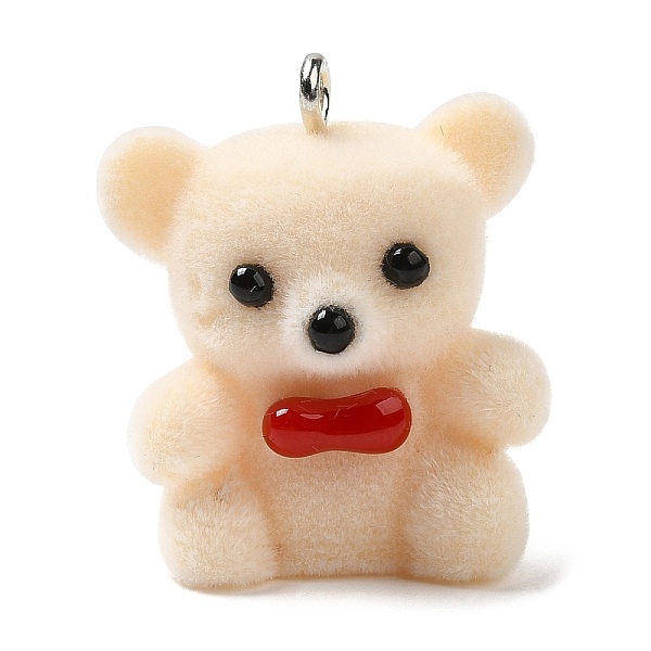 PandaHall Flocky Resin Pendants, Bear Charms with Platinum Plated Iron Loops, Moccasin, 25x20x13.5mm, Hole: 2mm Iron+Resin Bear Orange
PandaHall Flocky Resin Pendants, Bear Charms with Platinum Plated Iron Loops, Moccasin, 25x20x13.5mm, Hole: 2mm Iron+Resin Bear Orange