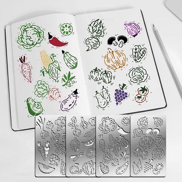 PandaHall FINGERINSPIRE 4 Pcs Vegetables Fruits Theme Cutting Dies Stencil Metal Template Molds, Fruits Stainless Steel Embossing Tool Die...
PandaHall FINGERINSPIRE 4 Pcs Vegetables Fruits Theme Cutting Dies Stencil Metal Template Molds, Fruits Stainless Steel Embossing Tool Die...