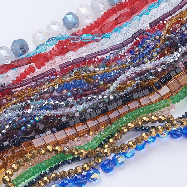 PandaHall Glass Beads Strands, Mixed Shapes, Mixed Color, 2.5~15x2.5~13x2~13mm, Hole: 0.6~1mm, about 20~210pcs/strand, 11.6 inch~22.8 inch..., Multicolor
PandaHall Glass Beads Strands, Mixed Shapes, Mixed Color, 2.5~15x2.5~13x2~13mm, Hole: 0.6~1mm, about 20~210pcs/strand, 11.6 inch~22.8 inch..., Multicolor