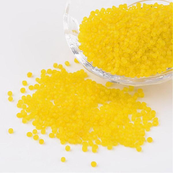 PandaHall 12/0 Frosted Round Glass Seed Beads, Yellow, Size: about 2mm in diameter, hole:1mm, about 3304pcs/50g Glass Yellow
PandaHall 12/0 Frosted Round Glass Seed Beads, Yellow, Size: about 2mm in diameter, hole:1mm, about 3304pcs/50g Glass Yellow