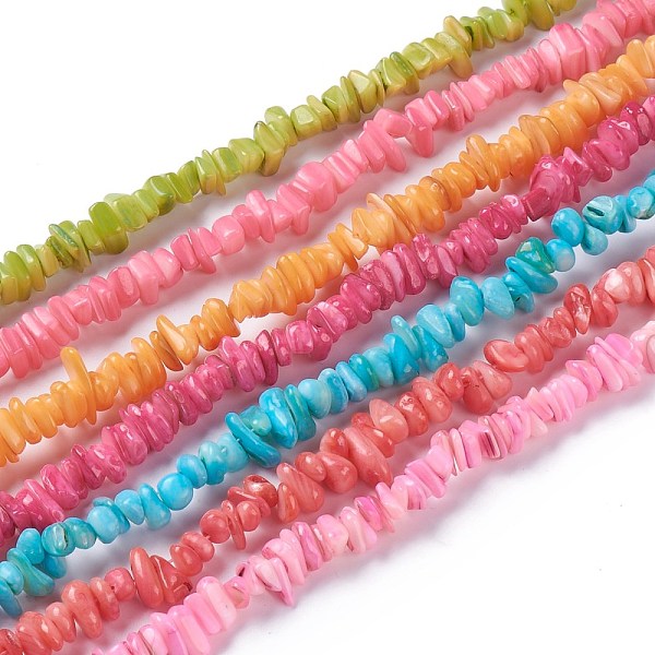 PandaHall Natural Freshwater Shell Beads Strands, Chip, Dyed, Mixed Color, 6~16x4~8x1~7mm, Hole: 1mm, about 97~157pcs/strand, 15.75 inch..., Multicolor
PandaHall Natural Freshwater Shell Beads Strands, Chip, Dyed, Mixed Color, 6~16x4~8x1~7mm, Hole: 1mm, about 97~157pcs/strand, 15.75 inch..., Multicolor