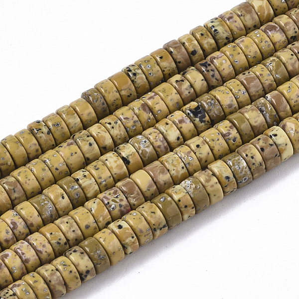 PandaHall Synthetic Turquoise Beads Strands, Dyed, Heishi Beads, Disc, Goldenrod, 4x1~2mm, Hole: 0.7mm, about 195~213pcs/strand, 14.96..., Gold
PandaHall Synthetic Turquoise Beads Strands, Dyed, Heishi Beads, Disc, Goldenrod, 4x1~2mm, Hole: 0.7mm, about 195~213pcs/strand, 14.96..., Gold