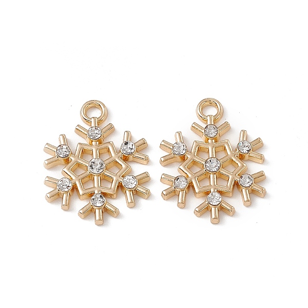 PandaHall Alloy Crystal Rhinestone Pendants, Snowflake Charm, Golden, 21x16x2.5mm, Hole: 2mm Alloy+Rhinestone Snowflake Clear
PandaHall Alloy Crystal Rhinestone Pendants, Snowflake Charm, Golden, 21x16x2.5mm, Hole: 2mm Alloy+Rhinestone Snowflake Clear