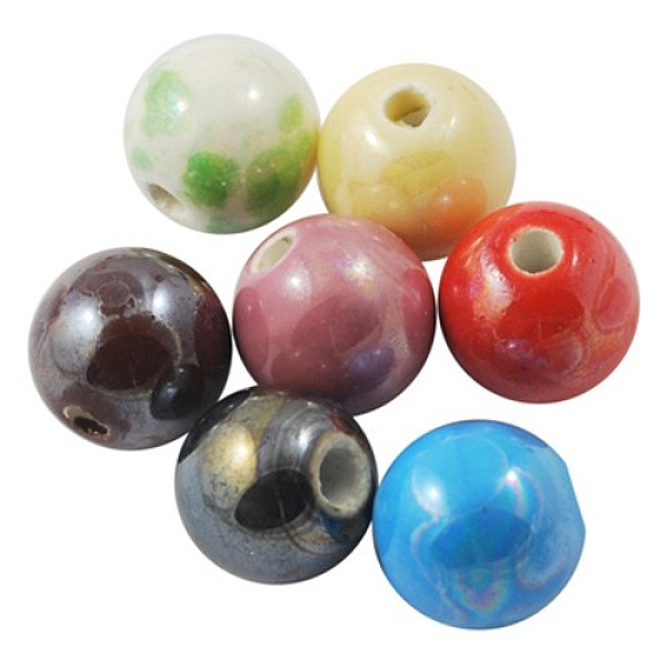 PandaHall Mixed Pearlized Plated Handmade Porcelain Round Beads, about 6mm in diameter, hole: 1mm Porcelain Round Multicolor
PandaHall Mixed Pearlized Plated Handmade Porcelain Round Beads, about 6mm in diameter, hole: 1mm Porcelain Round Multicolor