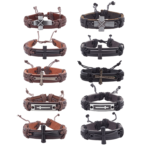 PandaHall ANATTASOUL 10Pcs 10 Style Alloy Link Bracelets Set, Leater Cord Adjustable Bracelets for Men Women, Mixed Color, Inner Diameter..., Multicolor
PandaHall ANATTASOUL 10Pcs 10 Style Alloy Link Bracelets Set, Leater Cord Adjustable Bracelets for Men Women, Mixed Color, Inner Diameter..., Multicolor