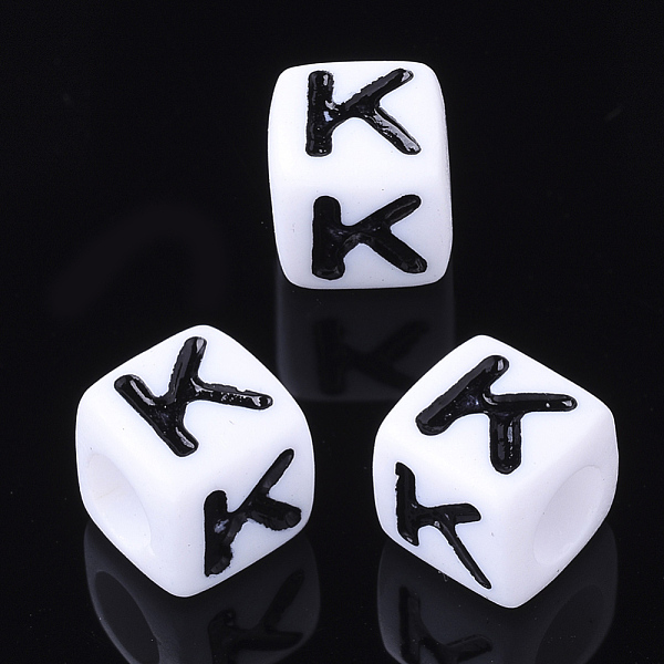 PandaHall Acrylic Horizontal Hole Letter Beads, Cube, White, Letter K, Size: about 7mm wide, 7mm long, 7mm high, hole: 3.5mm, about...
PandaHall Acrylic Horizontal Hole Letter Beads, Cube, White, Letter K, Size: about 7mm wide, 7mm long, 7mm high, hole: 3.5mm, about...