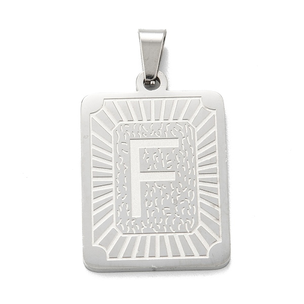 PandaHall 304 Stainless Steel Pendants, Rectangle with Alphabet, Letter.F, 30x20x1.5mm, Hole: 3x6mm 304 Stainless Steel Letter F
PandaHall 304 Stainless Steel Pendants, Rectangle with Alphabet, Letter.F, 30x20x1.5mm, Hole: 3x6mm 304 Stainless Steel Letter F